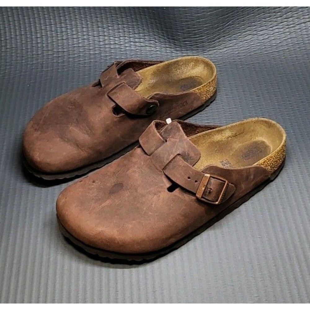 Birkenstock Boston Clog Habana Brown Oiled Leather EU 38 US L7 M5 Sandals
